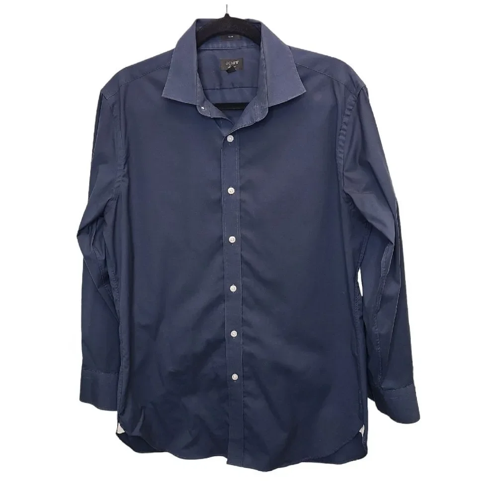 J. Crew Ludlow Slim Fit Navy Blue Button Up 16 / 32